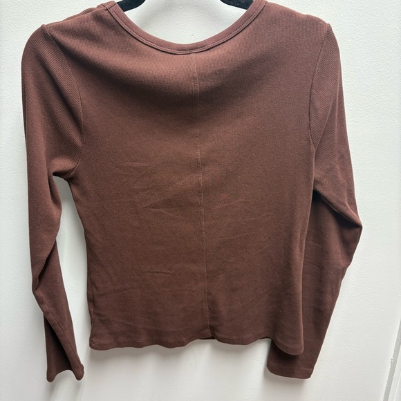Universal Thread Brown Ribbed scoop neck Top Size Medium - Picture 8 of 8